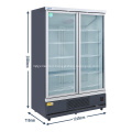 Commercial upright glass door display cooler freezer